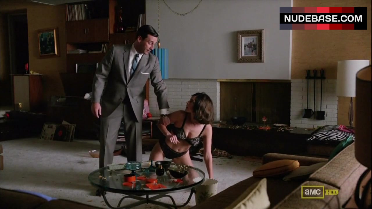 Jessica Pare In Black Lingerie Mad Men Nudebase