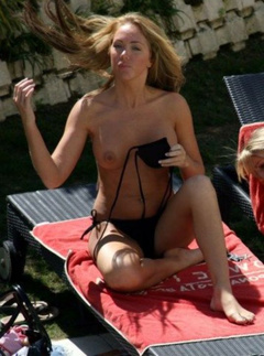 3. Aisleyne Horgan-Wallace – Topless sunbathing, 2008