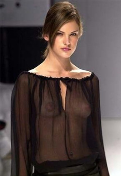 2. Alessandra Ambrosio – See through blouse, 2001