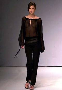 3. Alessandra Ambrosio – See through blouse, 2001