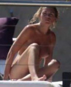 3. Abigail Clancy – Topless sunbathing, 2008