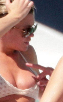 2. Abigail Clancy – topless on a yacht, 2007
