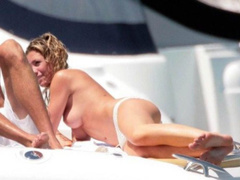 3. Abigail Clancy – topless on a yacht, 2007