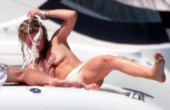 4. Abigail Clancy – topless on a yacht, 2007