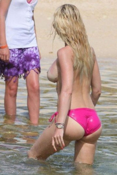 10. Alicia Duvall – Topless swimming, 2008