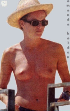 2. Amanda Holden – Topless sunbathing, 2000