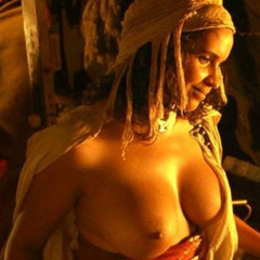 7. Amina Annabi Naked – The Sheltering Sky, 1990