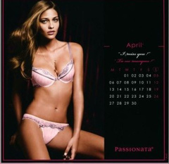 3. Ana Beatriz Barros – Passionata calendar 2009, 2008