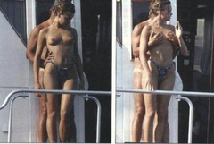 12. Anna Falchi – Topless sunbathing