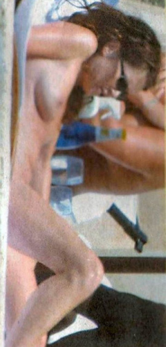 7. Anna Friel – Topless sunbathing, 2003