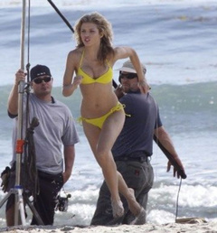 7. AnnaLynne McCord – yellow bikini, 2009