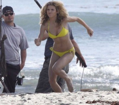8. AnnaLynne McCord – yellow bikini, 2009