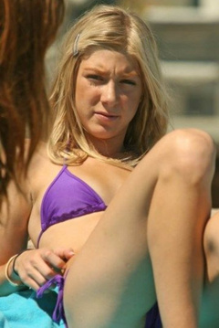1. Caleigh Peters – bikini at the beach, 2007