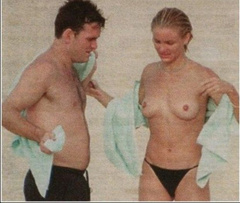 6. Cameron Diaz – Topless swimming, 1998