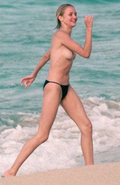 10. Cameron Diaz – Topless swimming, 1998