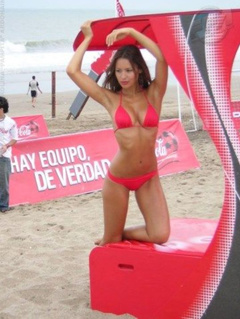 1. Carolina Ardohain – red bikini, 2009
