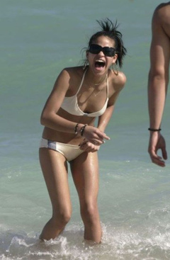 6. Cassie Ventura – white bikini, 2006