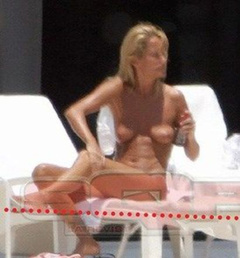 1. Cecilia Bolocco – Topless sunbathing, 2007