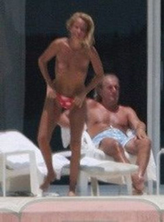 2. Cecilia Bolocco – Topless sunbathing, 2007