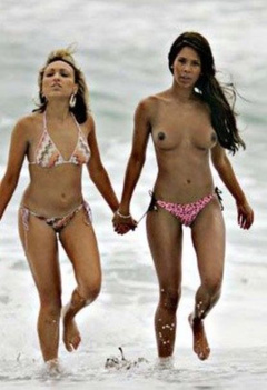 14. Charley Uchea – Topless sunbathing, 2008