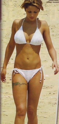 4. Cheryl Tweedy – white bikini, 2005