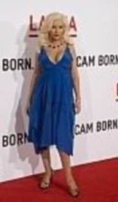 7. Christina Aguilera – Christina in sexy blue dress