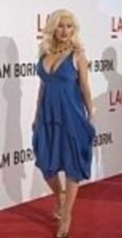 8. Christina Aguilera – Christina in sexy blue dress