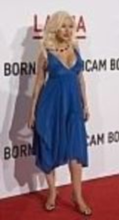 12. Christina Aguilera – Christina in sexy blue dress