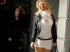 10. Christina Aguilera Sexy – Sexy skimpy white skirt