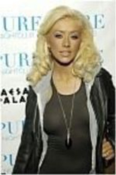 1. Christina Aguilera – Skin tight grey dress