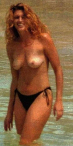 1. Cindy Crawford – Topless swimming, 2000