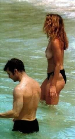 3. Cindy Crawford – Topless swimming, 2000