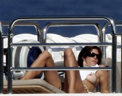 2. Cindy Crawford – topless on a yacht, 2007