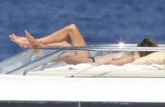2. Cindy Crawford – topless on a yacht, 2008