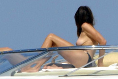 7. Cindy Crawford – topless on a yacht, 2008