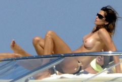9. Cindy Crawford – topless on a yacht, 2008
