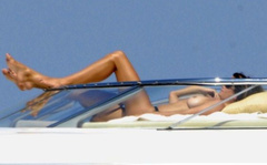 11. Cindy Crawford – topless on a yacht, 2008