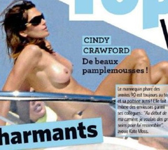 12. Cindy Crawford – topless on a yacht, 2008