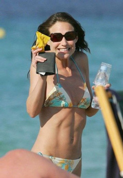 5. Claire Forlani – bikini at the beach, 2006