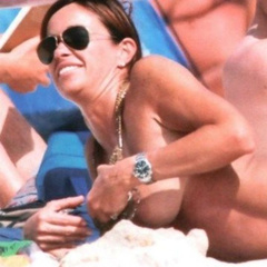 2. Cristina Parodi – Topless sunbathing, 2006