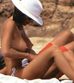 1. Cristina Parodi – topless sunbathing, 2007
