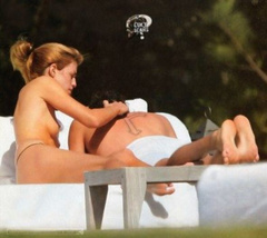 4. Daniela Urzi – Topless sunbathing, 2009