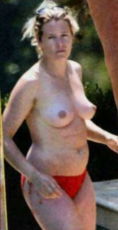 5. Edith Bowman – Topless sunbathing, 2003