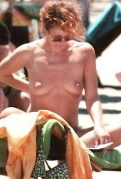 3. Elena Sofia Ricci – Topless sunbathing, 2006