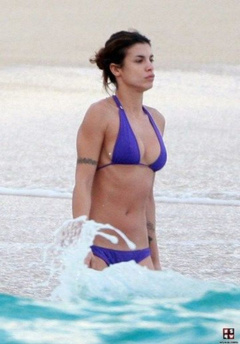 2. Elisabetta Canalis – purple bikini, 2009