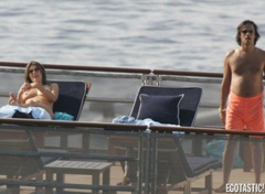 13. Elizabeth Hurley – Topless sunbathing, 2005