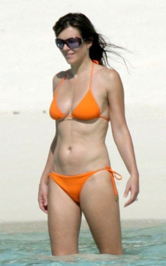 3. Elizabeth Hurley – orange bikini, 2007