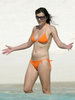 4. Elizabeth Hurley – orange bikini, 2007