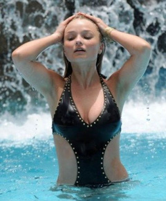 7. Emma Rigby – black bikini, 2008