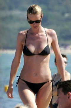 6. Eva Herzigova – black bikini, 2008